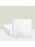 50PCS Silver Foil Polka Dot 6.5 Inch Napkins for Weddings & Parties