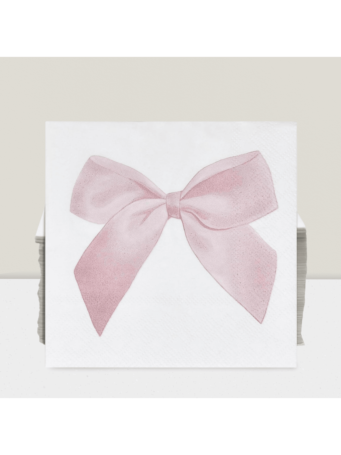 100-Piece Pink Bow Cocktail Napkins for Parties Showers and Holiday Events