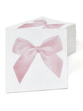 100-Piece Pink Bow Cocktail Napkins for Parties Showers and Holiday Events