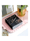 Rose Gold 50th Birthday Cocktail Napkins 3 Ply Disposable 50 Pc for Parties