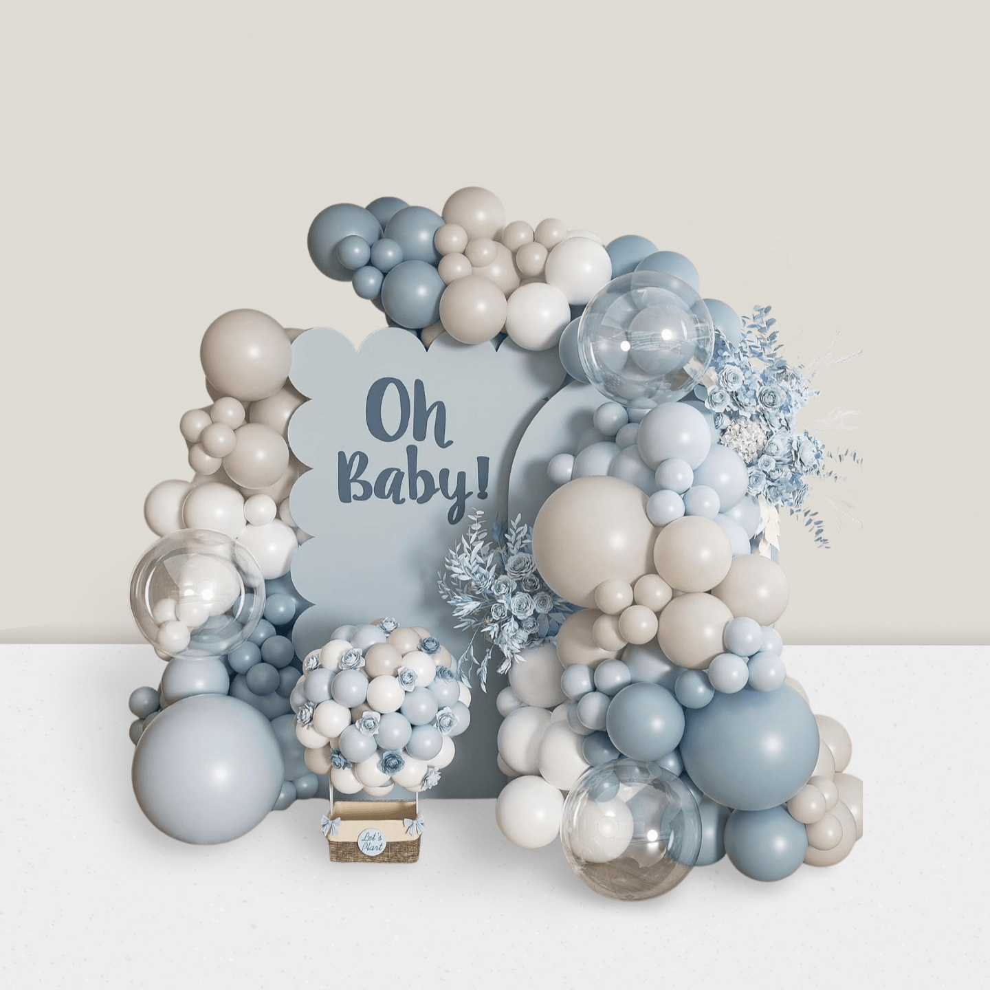 139pcs Dusty Blue Balloon Garland Kit For Showers, Weddings, & Gender Reveal Parties