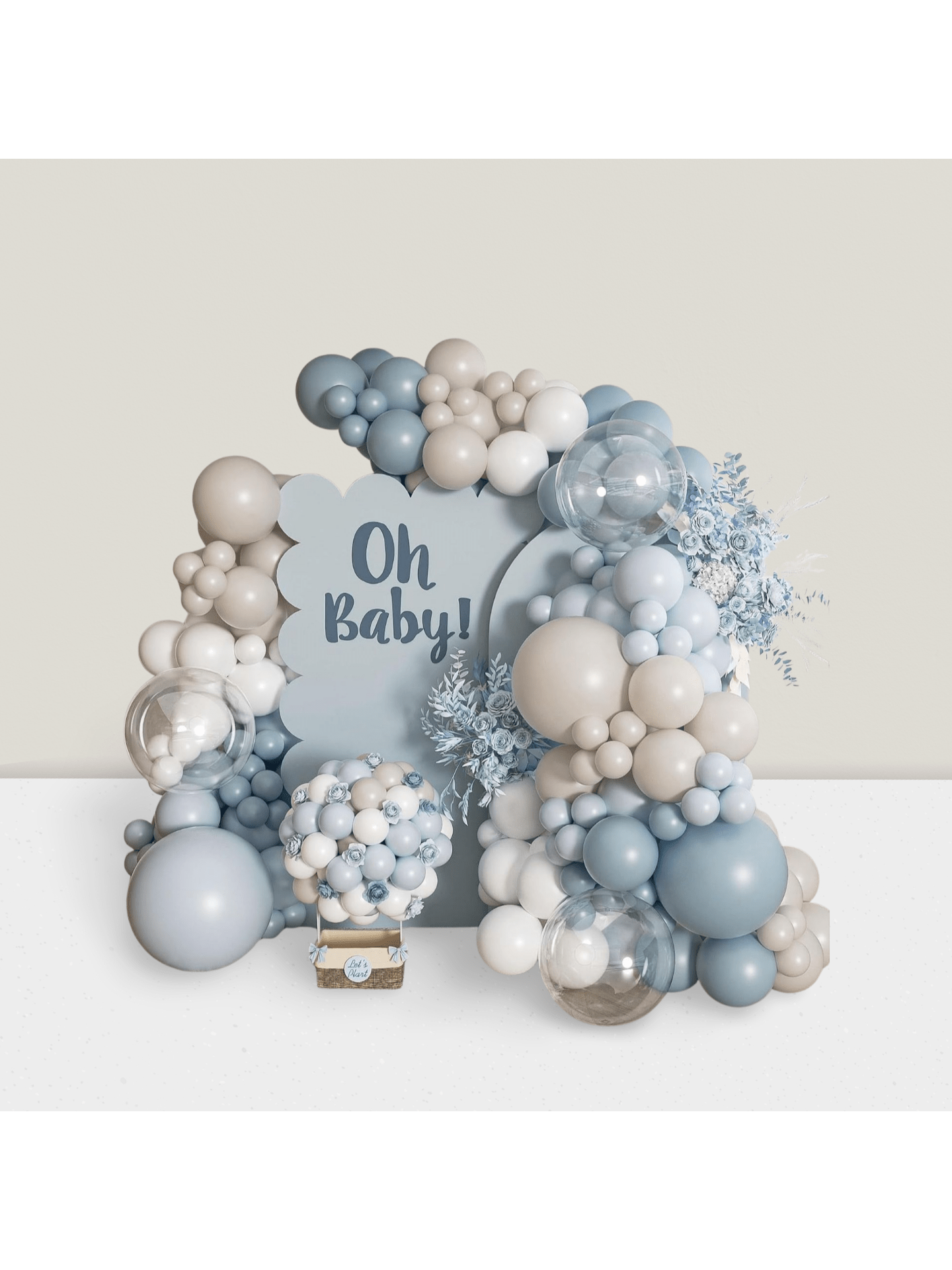 139pcs Dusty Blue Balloon Garland Kit For Showers, Weddings, & Gender Reveal Parties