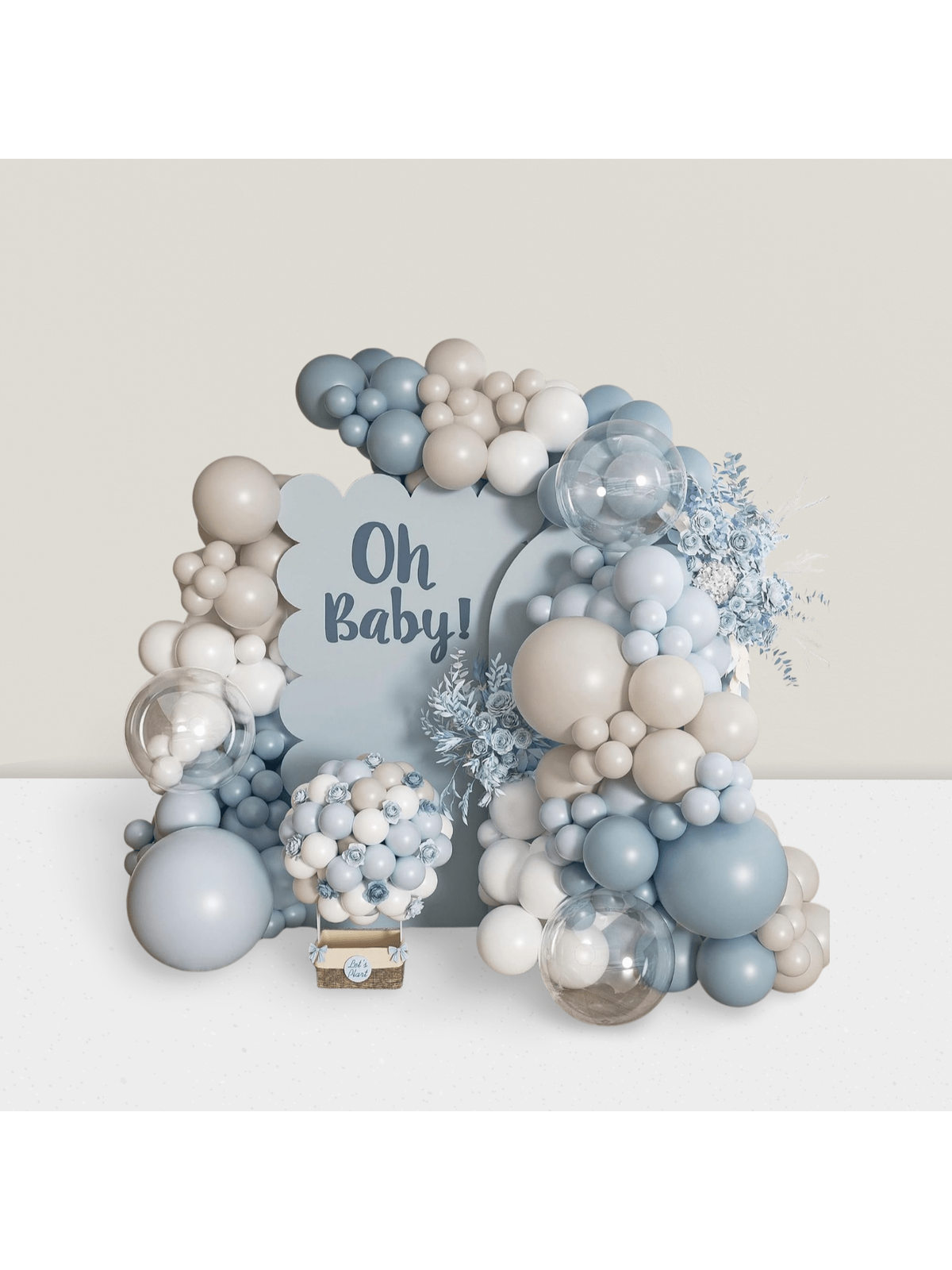 139pcs Dusty Blue Balloon Garland Kit For Showers, Weddings, & Gender Reveal Parties