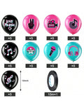 45PCS 12" Music Note Latex Balloons with Ribbon for DJ & Birthday Parties
