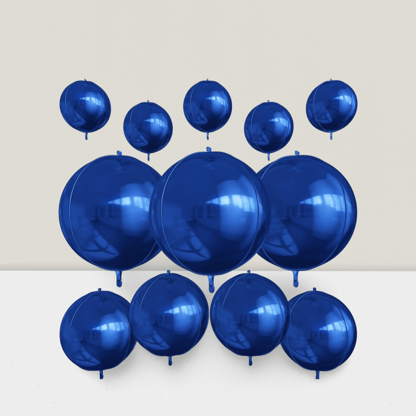 12pcs Metallic 4D Foil Balloons 22 15 10 Inch for Birthday Graduation Party Decor