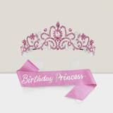 Birthday Princess Set Tiara Sash and Party Accessories for Celebration