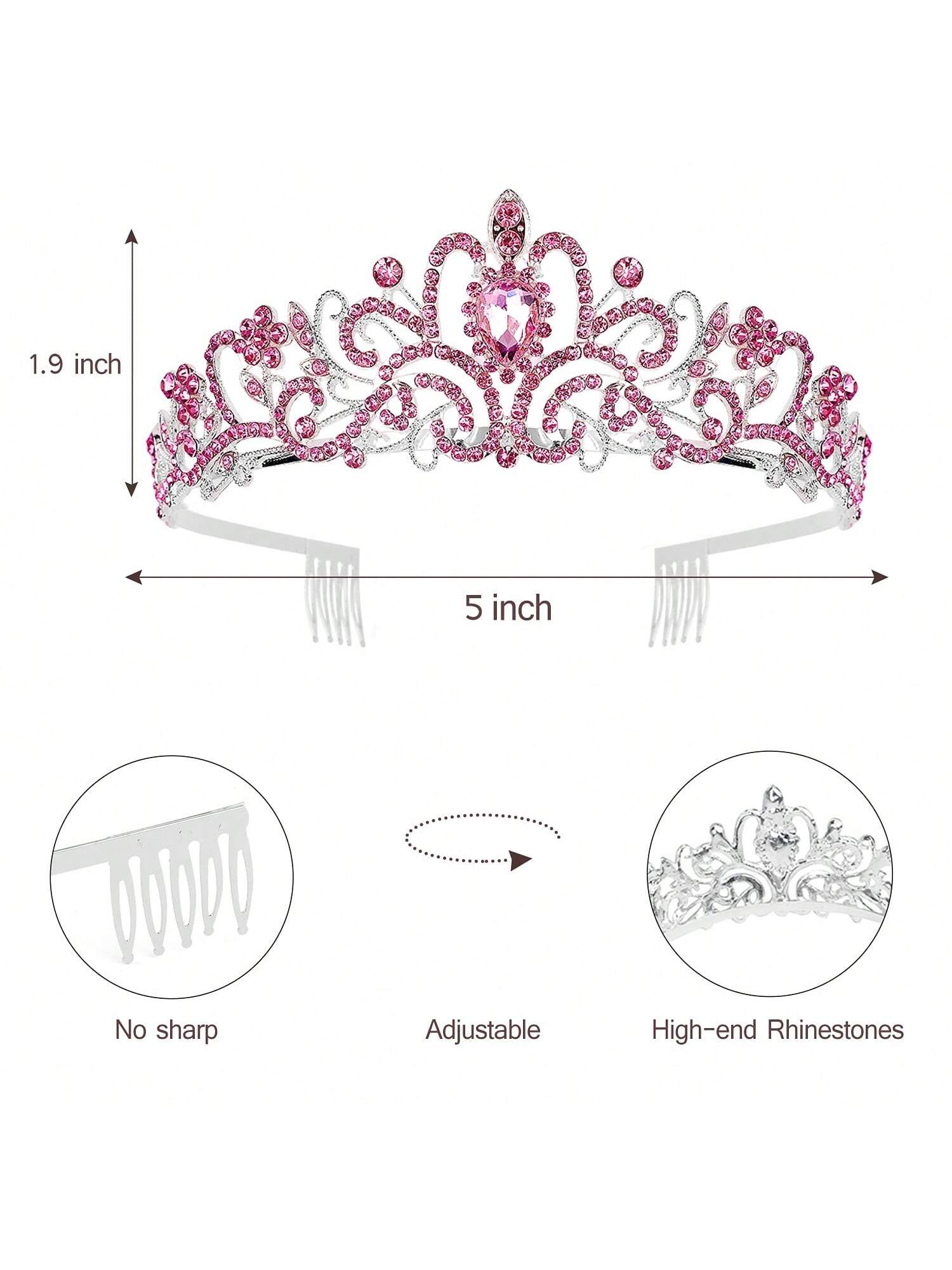 Birthday Princess Set Tiara Sash and Party Accessories for Celebration