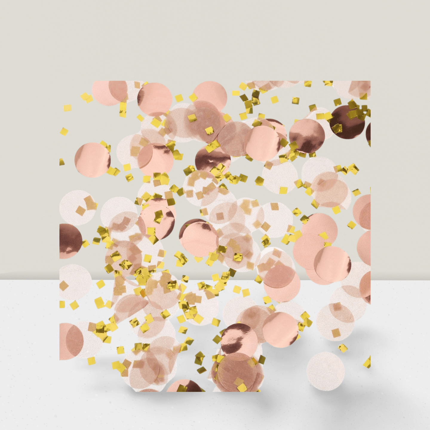 Rose Gold Round Tissue Confetti 1.76oz 2.5cm Dots for Wedding or Birthday Decor