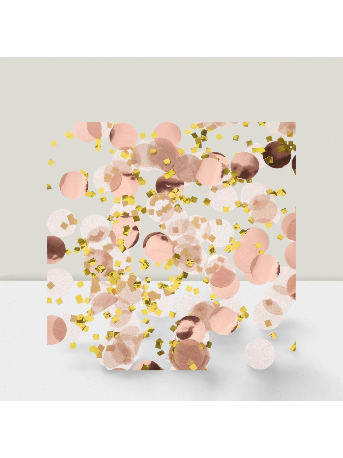 Rose Gold Round Tissue Confetti 1.76oz 2.5cm Dots for Wedding or Birthday Decor