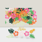 100 Pc Hawaiian Luau Confetti with Pineapple Flowers & Palm Leaves for Parties