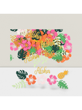 100 Pc Hawaiian Luau Confetti with Pineapple Flowers & Palm Leaves for Parties
