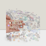 270 Pc Iridescent Happy Birthday Glitter Confetti for Party Table Decorations