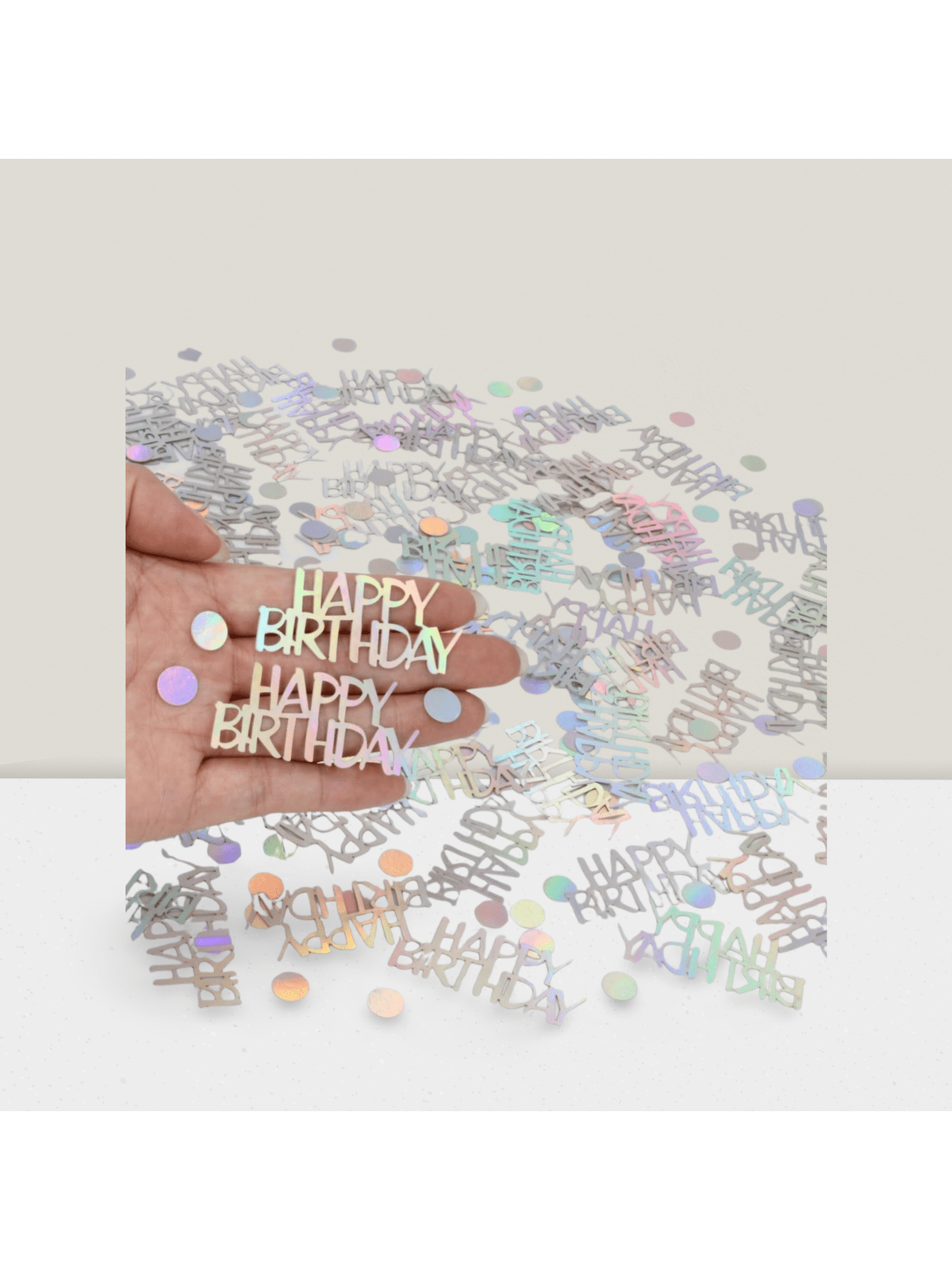 270 Pc Iridescent Happy Birthday Glitter Confetti for Party Table Decorations