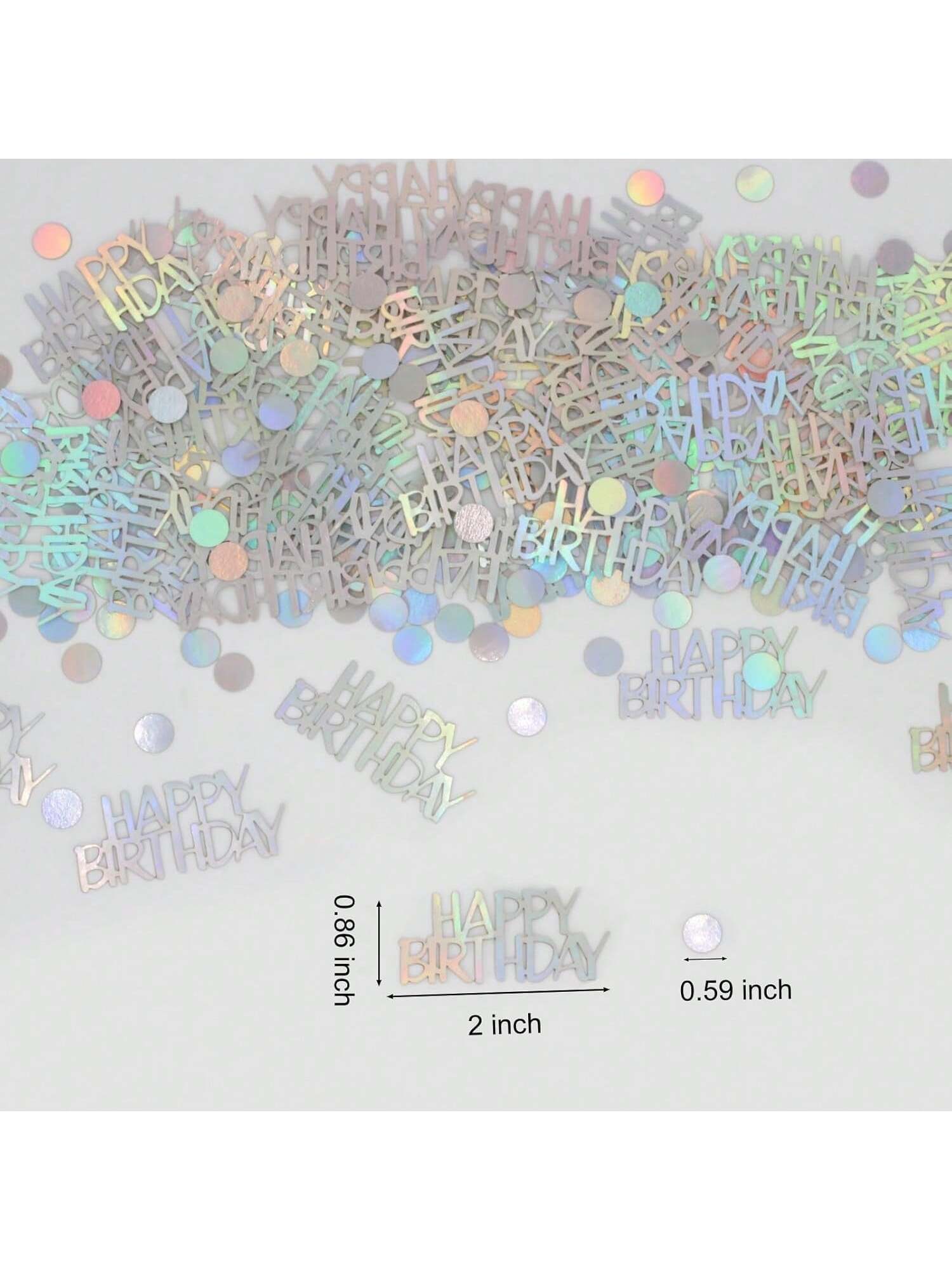 270 Pc Iridescent Happy Birthday Glitter Confetti for Party Table Decorations