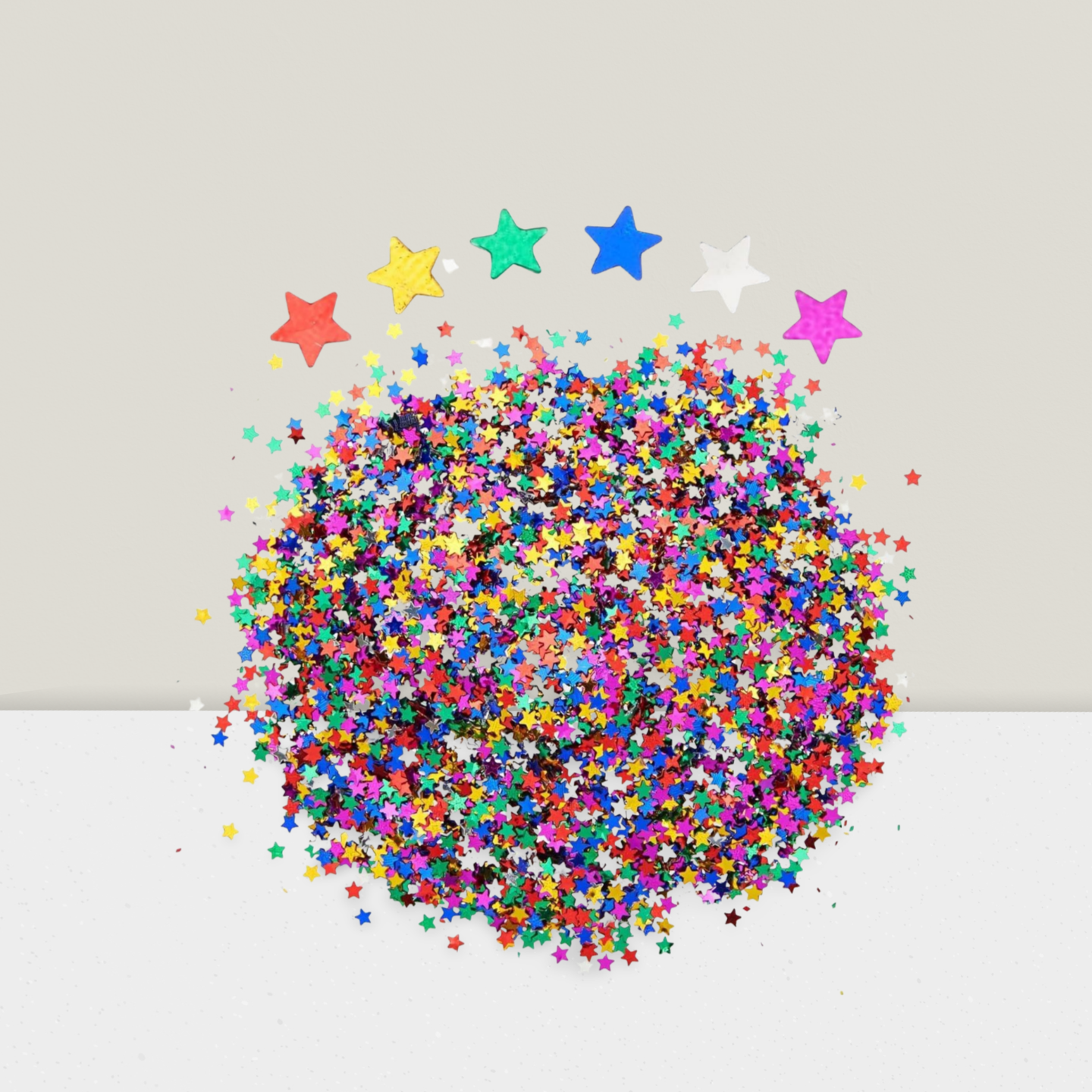 Rainbow Star Confetti Metallic Foil Glitter Stars for Birthday Wedding Crafts