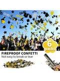 6-Pack 16 Inch Graduation Confetti Poppers Grad Star & Cap Design