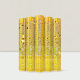5-Pack 12in Gold Confetti Poppers for New Year Weddings Birthdays and Parties