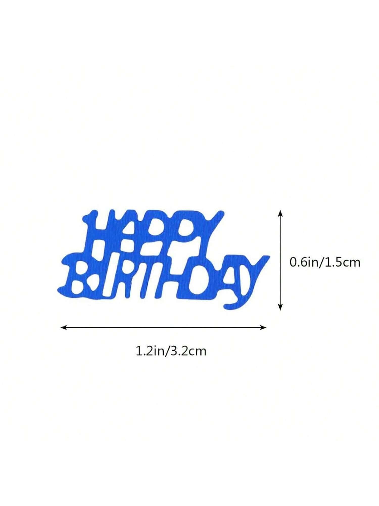 Blue & Silver Happy Birthday Confetti Table Scatter For Party Decorations