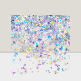 2.1 Oz Silver Holographic Star and Moon Confetti for Party DIY and Decor