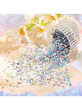 2.1 Oz Silver Holographic Star and Moon Confetti for Party DIY and Decor