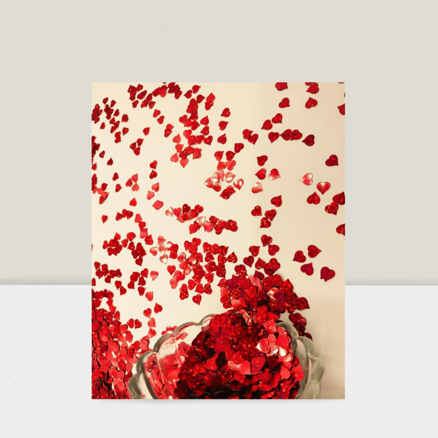 Bulk Red Glitter Heart Confetti for Weddings Valentine Party and Photos