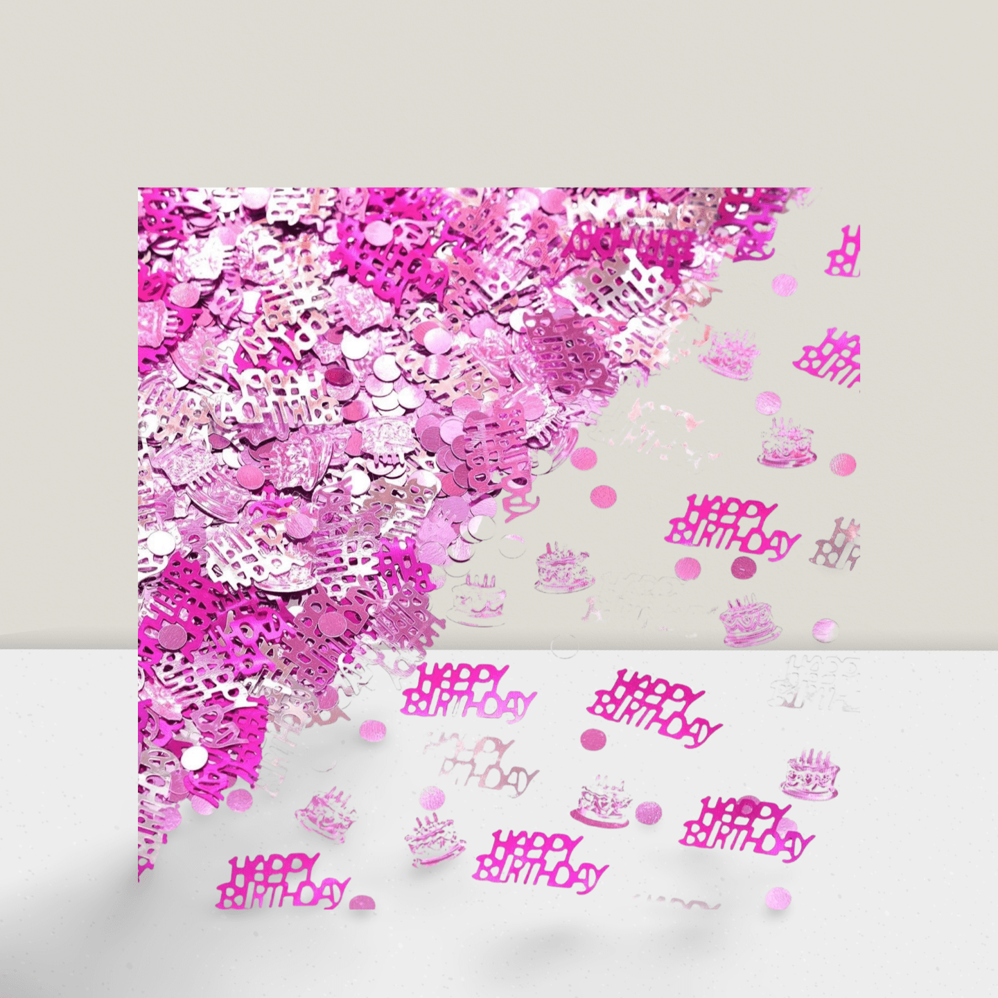 60g Hot Pink and Purple Birthday Confetti Foil Sprinkles for Party and Shower Decor