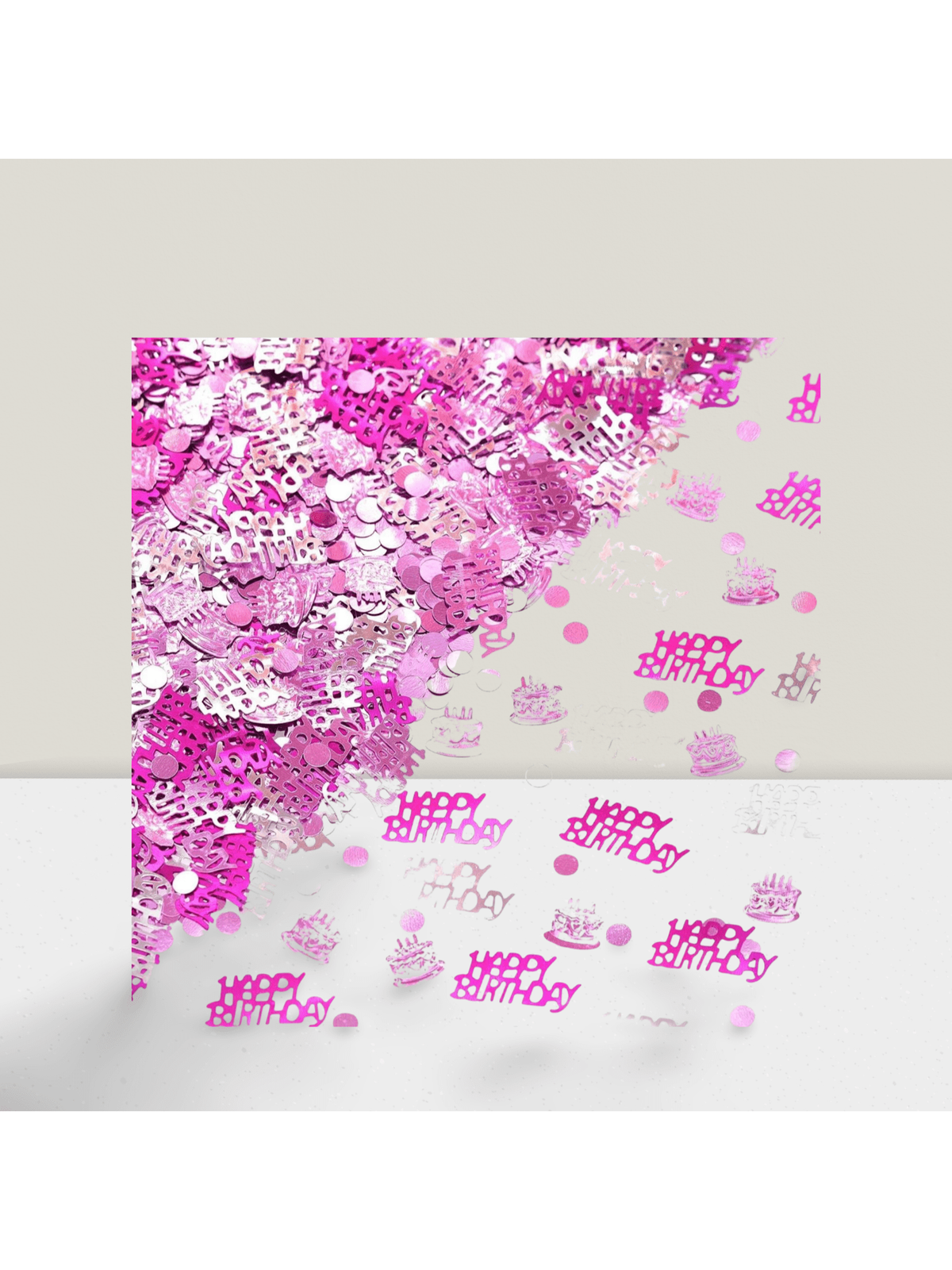 60g Hot Pink and Purple Birthday Confetti Foil Sprinkles for Party and Shower Decor