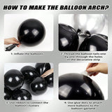 Black Birthday Decorations for Men with Balloons, Banner, and Silver Fringe Curtains