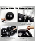 Black Birthday Decorations for Men with Balloons, Banner, and Silver Fringe Curtains
