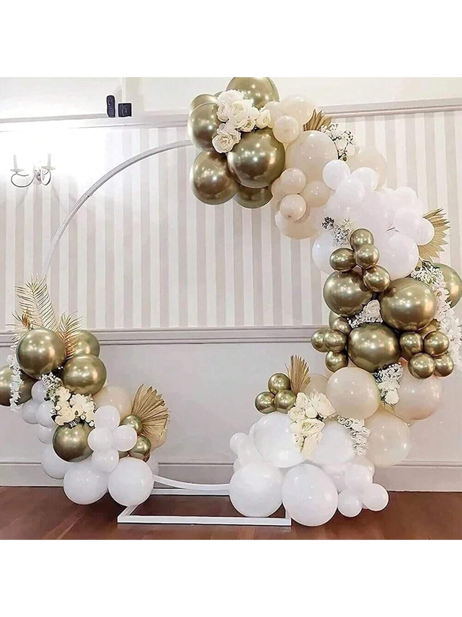 100PCS White Sand 12 Inch Helium Latex Balloons for Birthday Wedding Party Decor