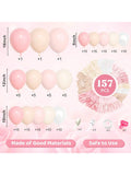 157-Pc Pink Balloon Arch Kit Pastel, Ivory, and Nude for Wedding, Shower, or Gender Reveal