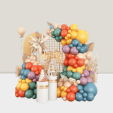 Boho Rainbow Balloon Arch Kit Blue Nude Yellow Purple Party Decor