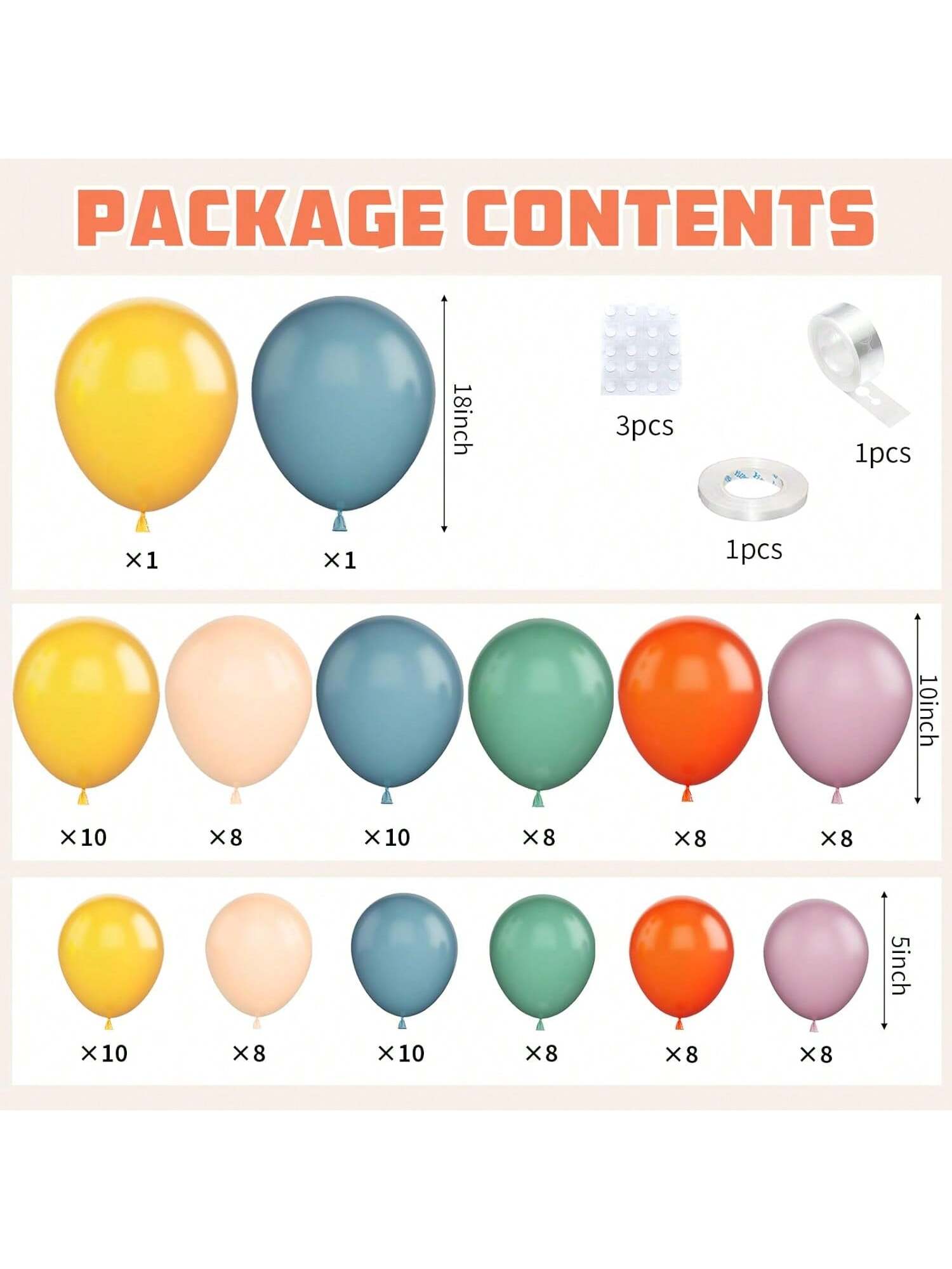 Boho Rainbow Balloon Arch Kit Blue Nude Yellow Purple Party Decor