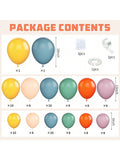Boho Rainbow Balloon Arch Kit Blue Nude Yellow Purple Party Decor