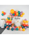 Boho Rainbow Balloon Arch Kit Blue Nude Yellow Purple Party Decor