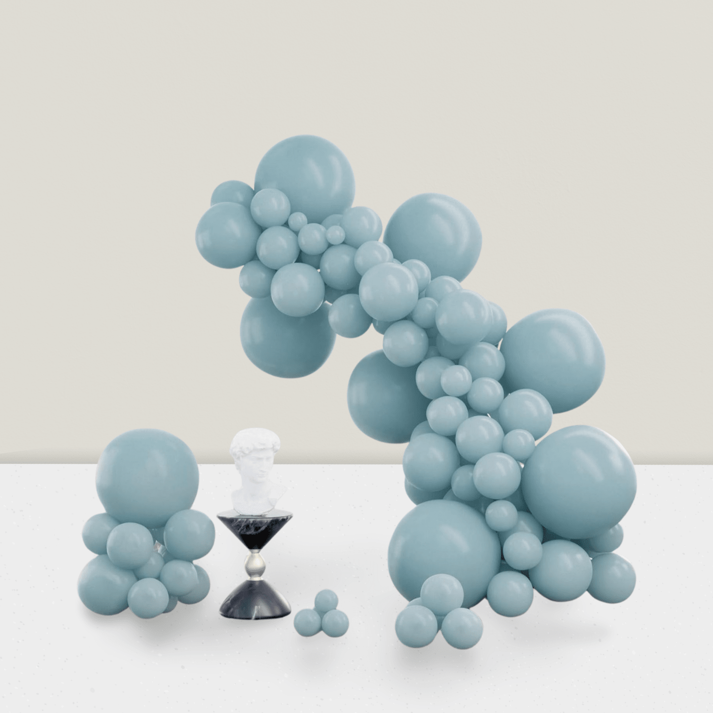 100pcs Dusty Blue Balloon Arch Kit Light Blue Aqua for Party Graduation Shower