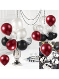 45-Piece Burgundy and Silver Balloons for Graduation Birthday and Party Decor