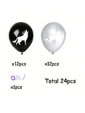 24PCS 12" Wolf Latex Balloons Wild Theme Birthday Festival Decor
