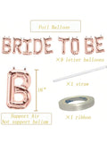 Bride to Be Rose Gold 16-Inch Balloon Banner for Bridal Shower or Bachelorette