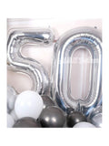 40 Inch Silver Number Balloon for 50th Birthday & Anniversary Party