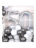 40 Inch Silver Number Balloon for 50th Birthday & Anniversary Party