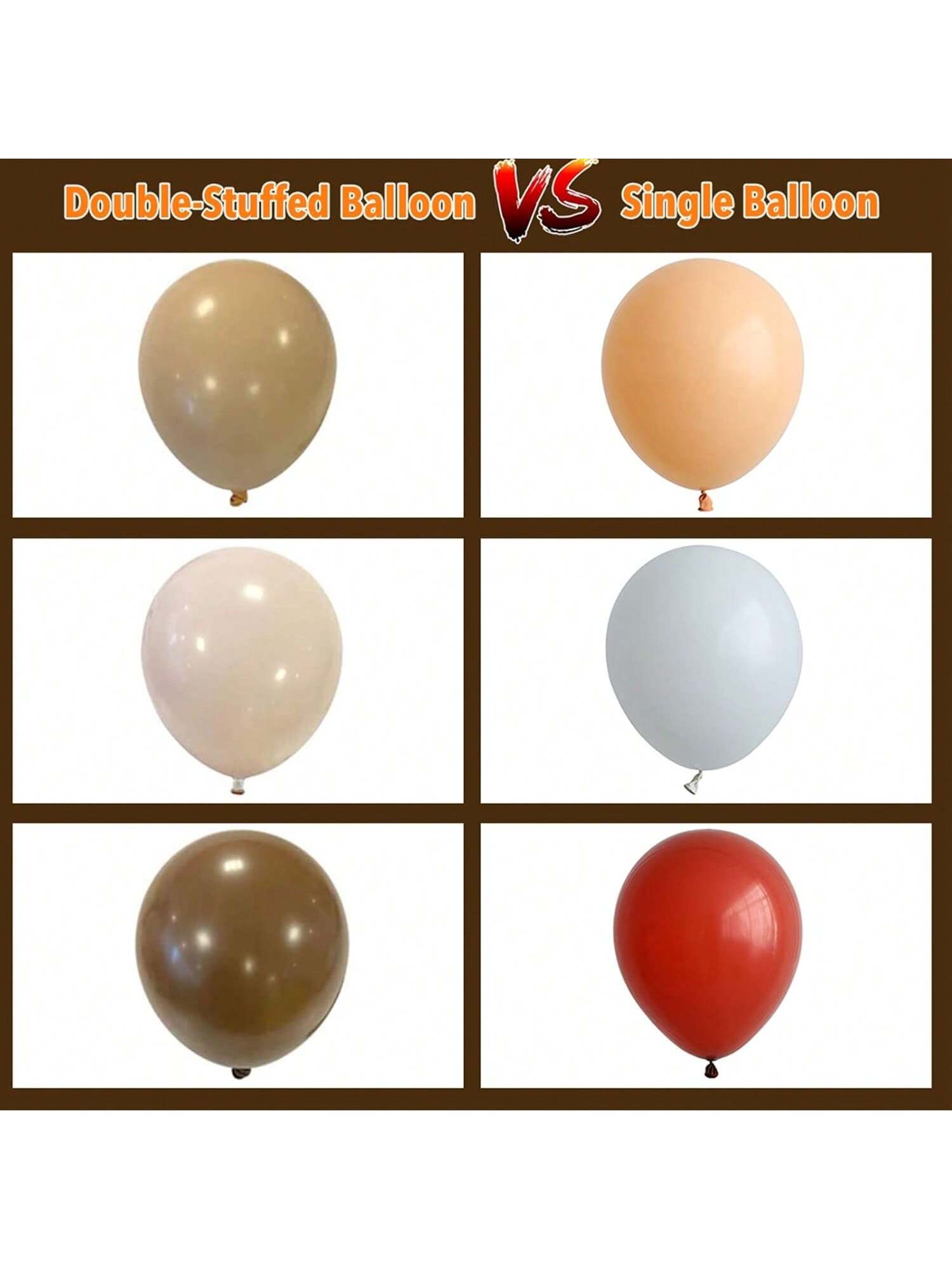 Brown Balloon Garland Kit with Nude Tan Coffee Blush Neutral Balloons for Woodland Parties