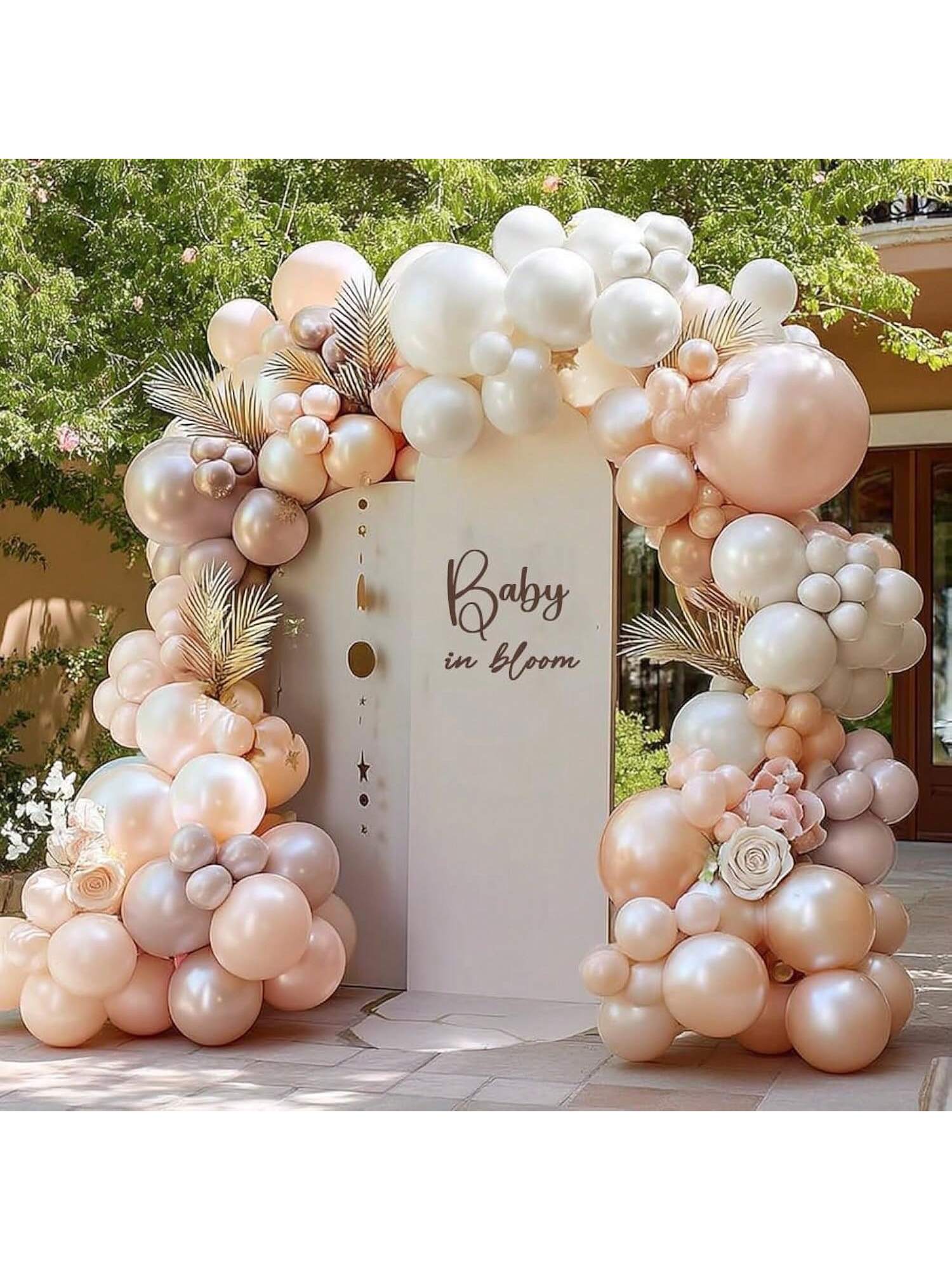 Blush Pink Balloon Garland Kit Double-Stuffed Balloons for Shower & Birthday