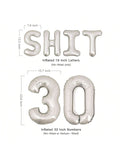 30th Birthday Decorations for Her Rose Gold Balloon Banner & Party Supplies
