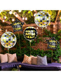 Large Happy New Year 22" Disco Foil Balloons NYE 2025 Decorations