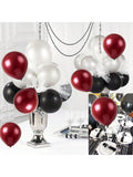 2025 Graduation Party Decorations Burgundy, Maroon, Black, and Silver Balloons