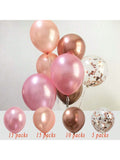 Rose Gold Birthday Balloon Kit Pink & Gold Balloons For Women's Birthday Party Decor