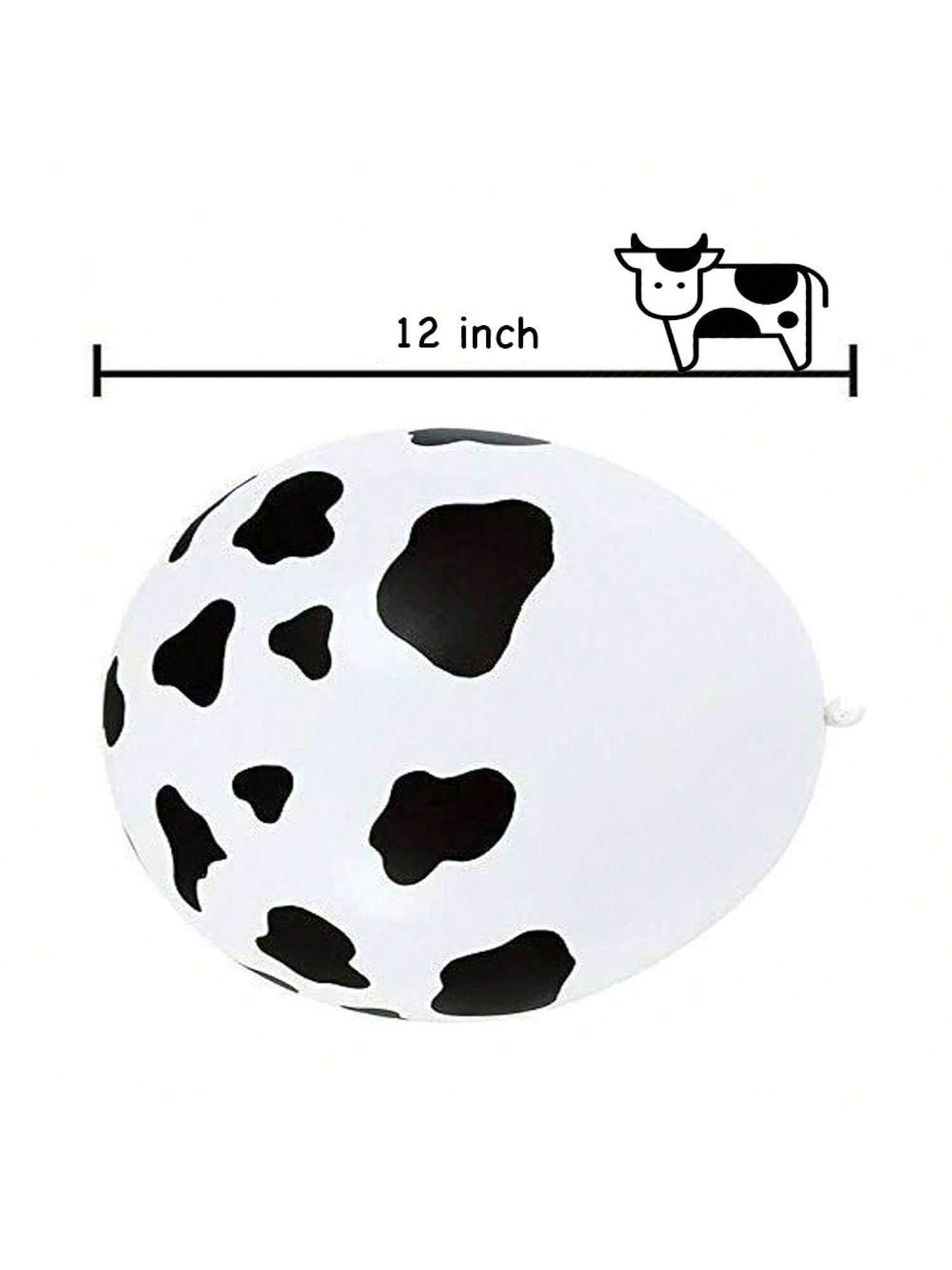 100 Pc Cow Print Balloons Funny Moo Western Theme Birthday Party Decor