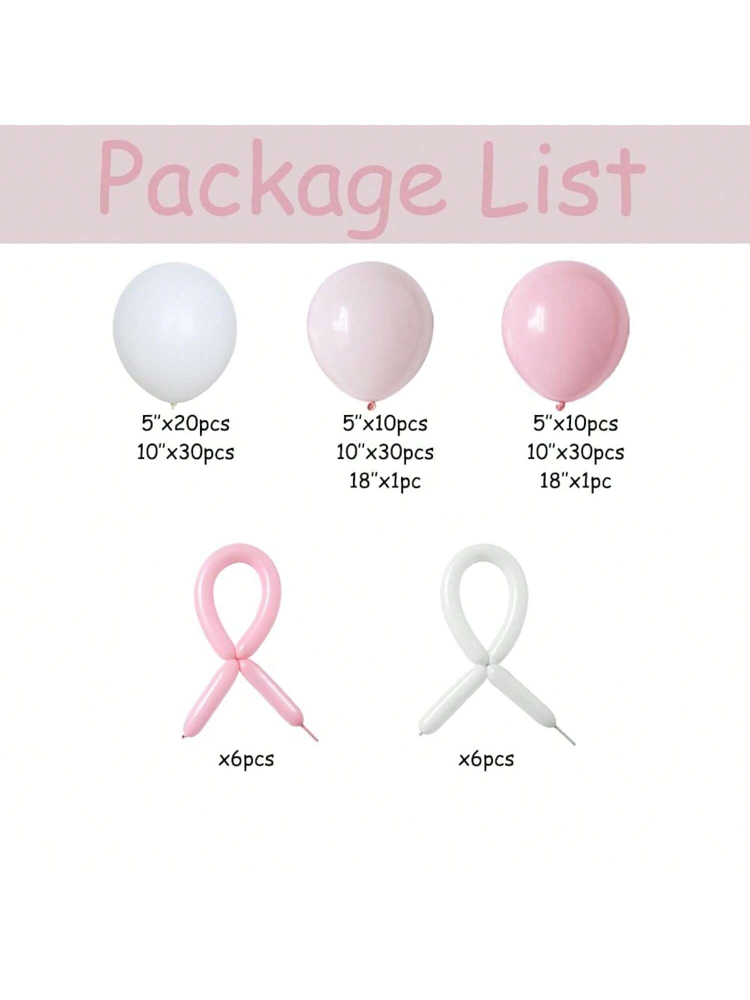 144-Piece Pink Bow Balloon Arch Kit with Garland for Party Decorations