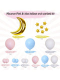 120Pc Balloon Garland Kit Blue, Pink & Gold Stars With Moon Balloons For Party Or Shower